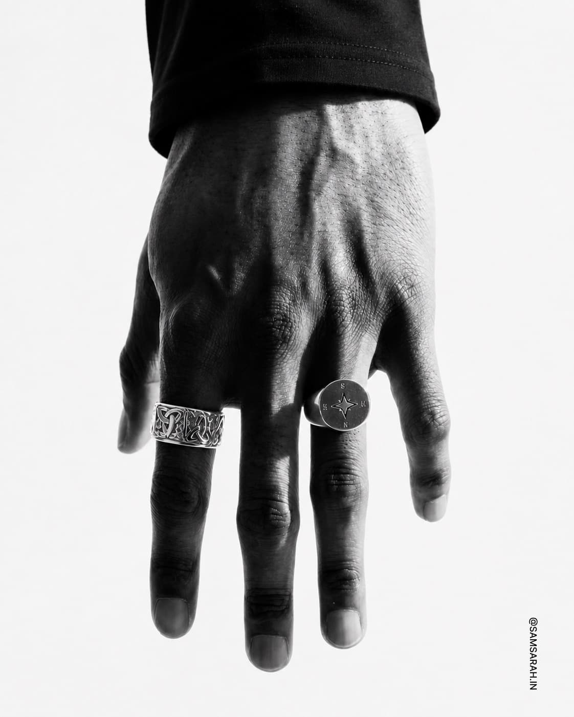 Celtic Link Silver Ring — worn